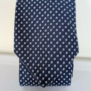 36 FRANK&OAK silk/Vicose checkered blue tie